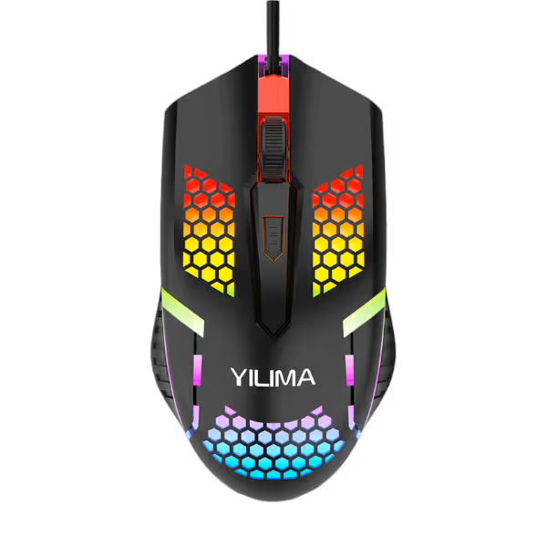 Ενσύρματο Gaming Ποντίκι Υπολογιστή QS-103 με RGB Φωτισμό - Μαύρο