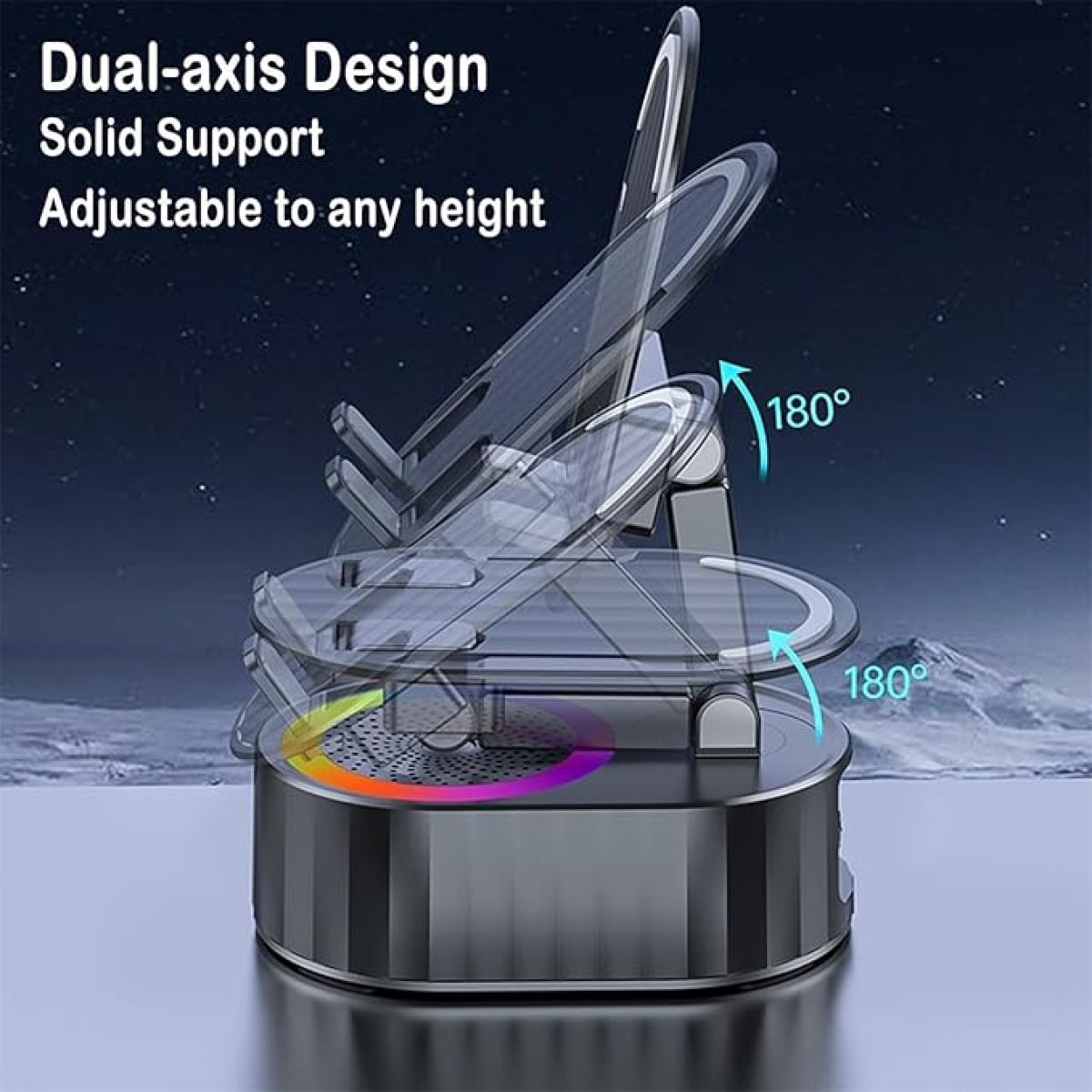 Επαγωγικό Ηχείο Bluetooth 3 Σε 1 Με Βάση Στήριξης, Power Bank & Περιστροφή 360° ZJ-016 - Image 6