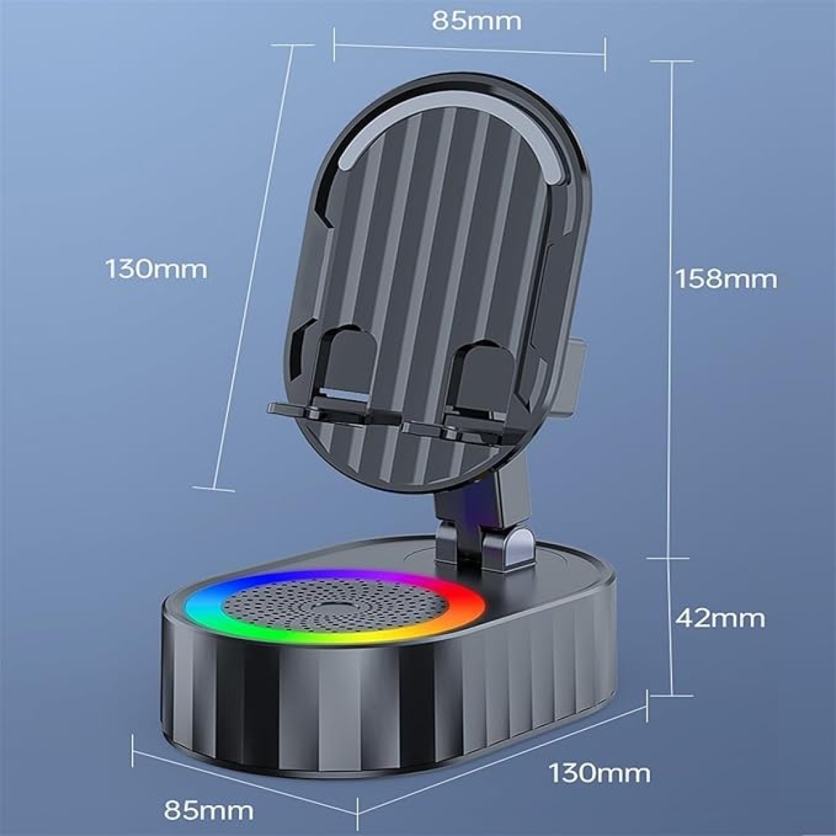 Επαγωγικό Ηχείο Bluetooth 3 Σε 1 Με Βάση Στήριξης, Power Bank & Περιστροφή 360° ZJ-016 - Image 7