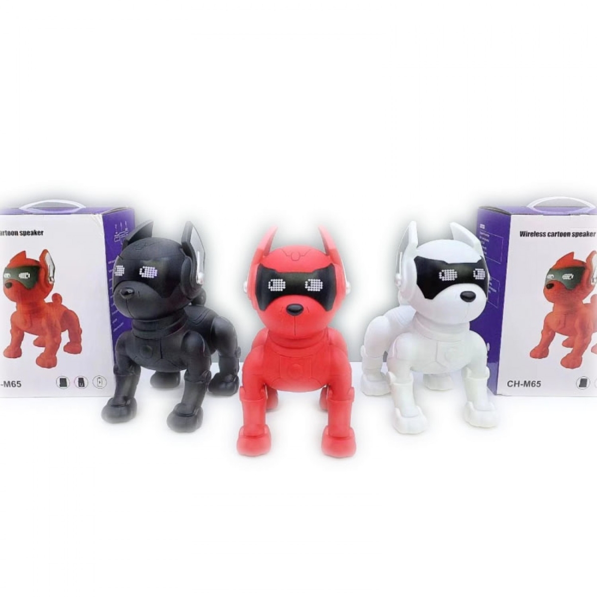 Επαναφορτιζόμενο Ηχείο Bluetooth 5W σε σχήμα Ρομπότ Σκύλου CH-M65