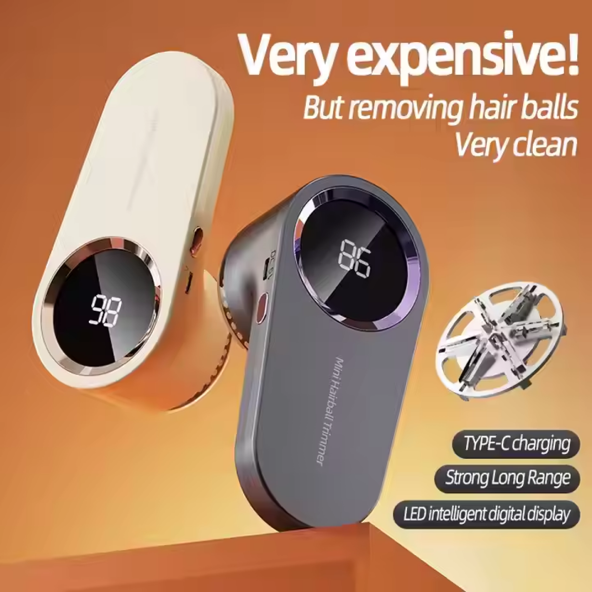 Επαναφορτιζόμενος Αποχνουδωτής Mini Hairball Trimmer - Image 2
