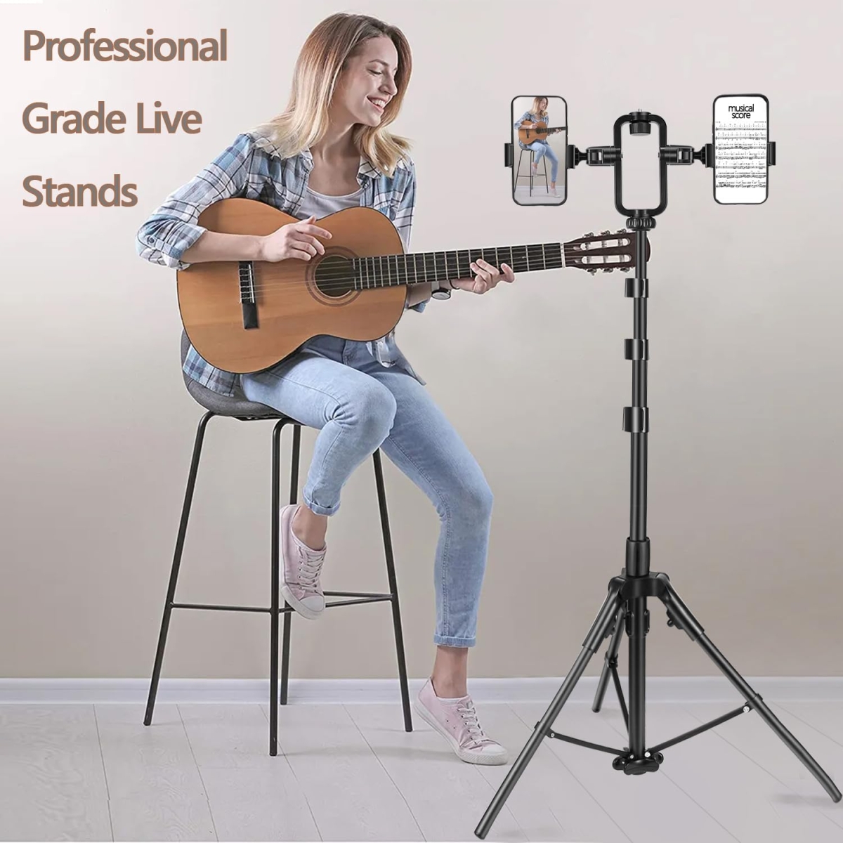 Επαγγελματικό Τρίποδο Κινητού 190cm με Αυτόματο Άνοιγμα N01 - Μαύρο - Image 2