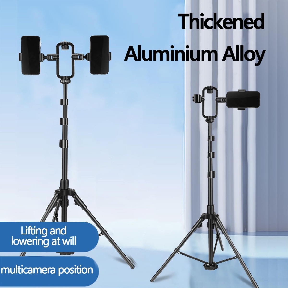Επαγγελματικό Τρίποδο Κινητού 190cm με Αυτόματο Άνοιγμα N01 - Μαύρο - Image 4