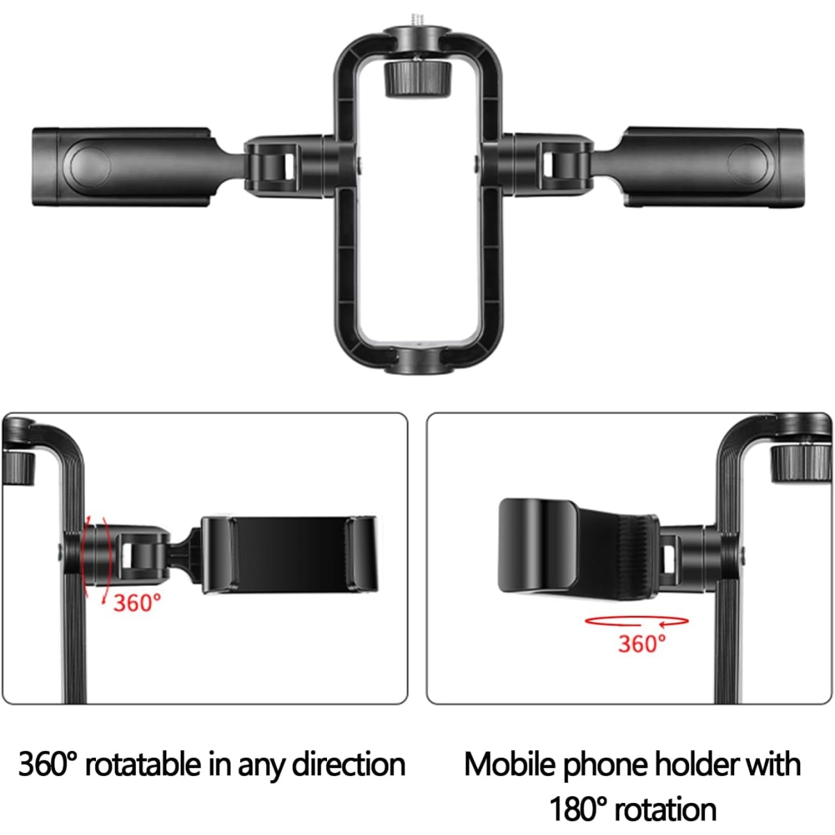 Επαγγελματικό Τρίποδο Κινητού 190cm με Αυτόματο Άνοιγμα N01 - Μαύρο - Image 5