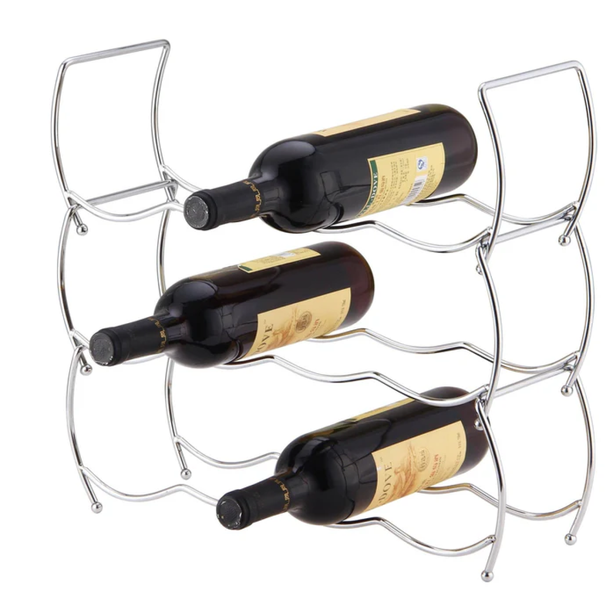 Επιτραπέζια Μπουκαλοθήκη Μεταλλική Για 12 Μπουκάλια 42x13x14cm SL-12