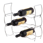 Επιτραπέζια Μπουκαλοθήκη Μεταλλική Για 12 Μπουκάλια 42x13x14cm SL-12
