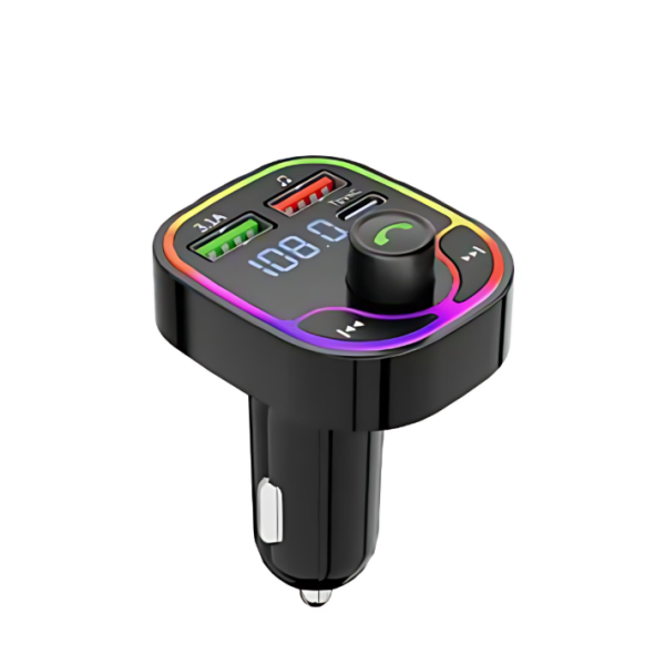 FM Transmitter Αυτοκινήτου με Bluetooth και RGB Φωτισμό X29 - Μαύρο