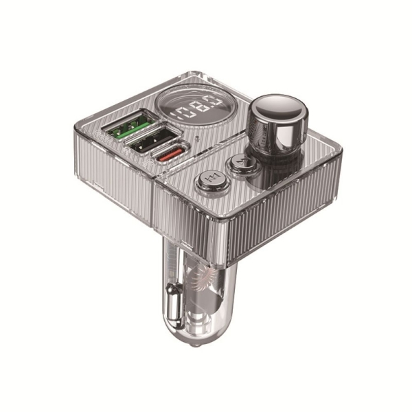 FM Transmitter Αυτοκινήτου με Bluetooth MP3 PD20W P31 - Ασημί