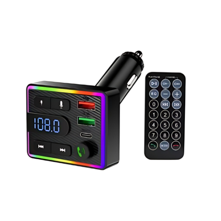 FM Transmitter και Φορτιστής Αυτοκινήτου με Bluetooth και Τηλεχειριστήριο M35 - Μαύρο