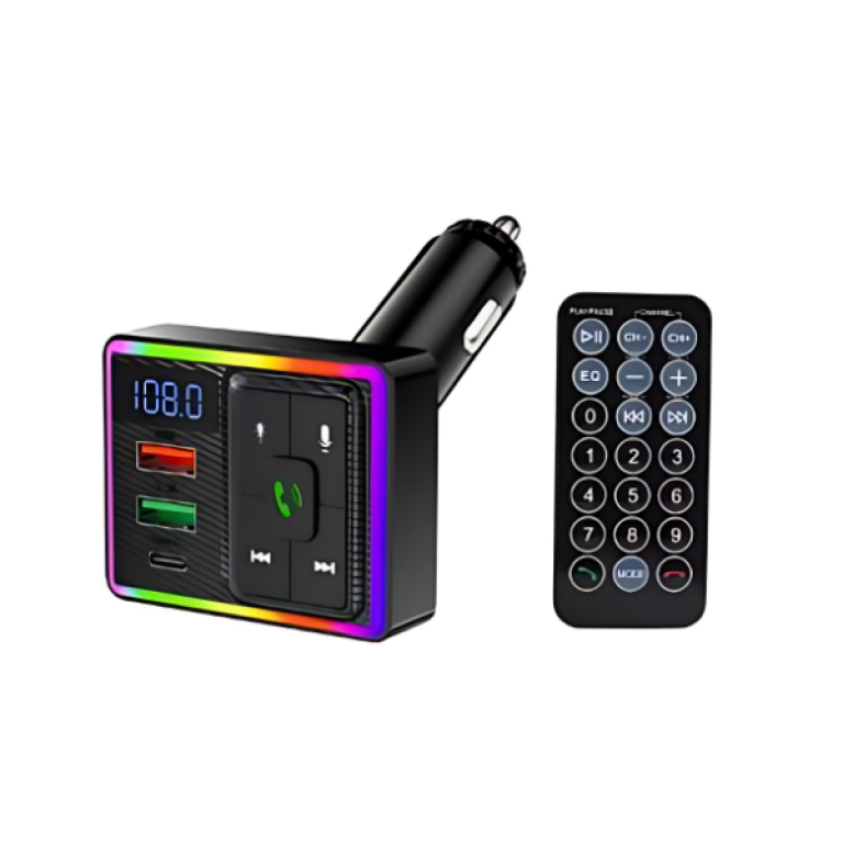 FM Transmitter και Φορτιστής Αυτοκινήτου με Bluetooth και Τηλεχειριστήριο M36 - Μαύρο