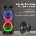 Φορητό Ηχείο 8" 20W Bluetooth 5.3 με Φωτισμό RGB, Μικρόφωνο & Χειριστήριο CH-8868 - Image 3