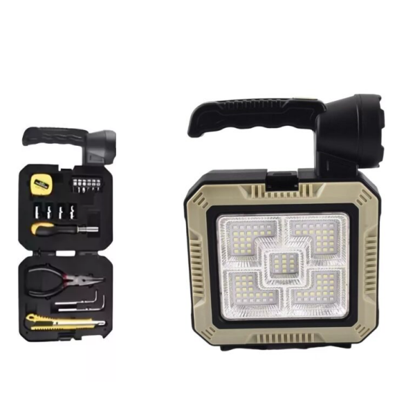Φορητός Ηλιακός Φακός Με ΚΙΤ Εργαλείων & Power Bank PM-090 7739-L