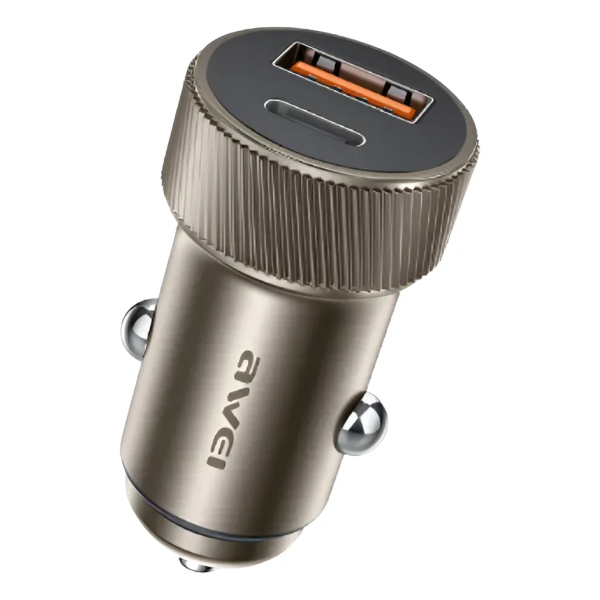 Φορτιστής Αυτοκινήτου PD33W Διπλής Θύρας USB-A & Type-C Awei C-857