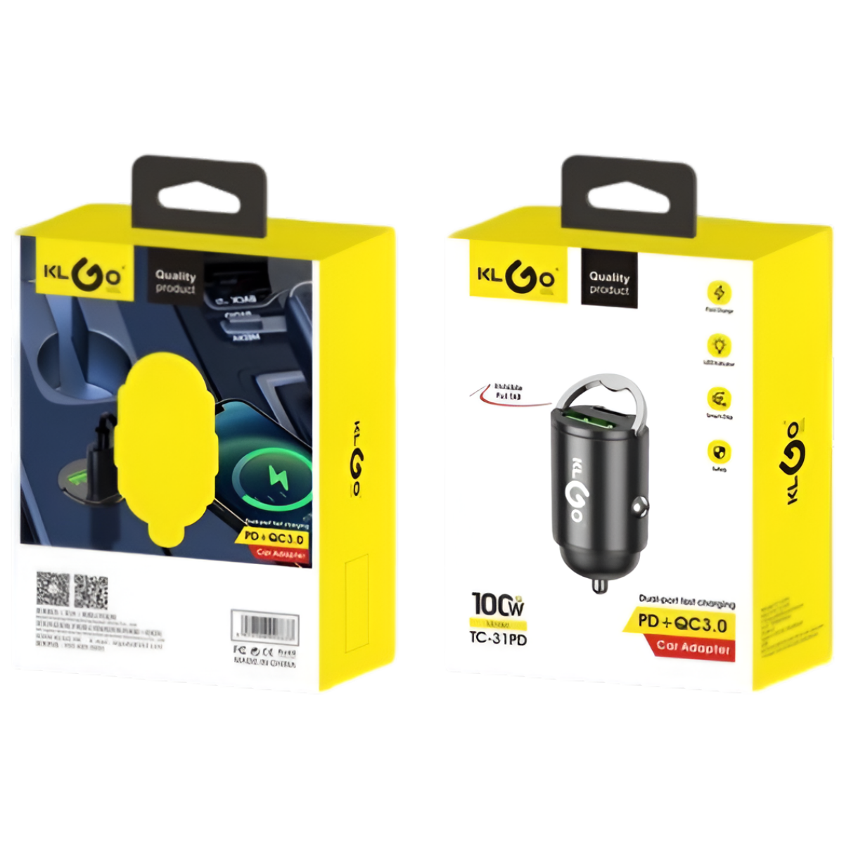 Φορτιστής Αυτοκινήτου USB Με PD Και QC3.0 10W KLGO TC-31PD