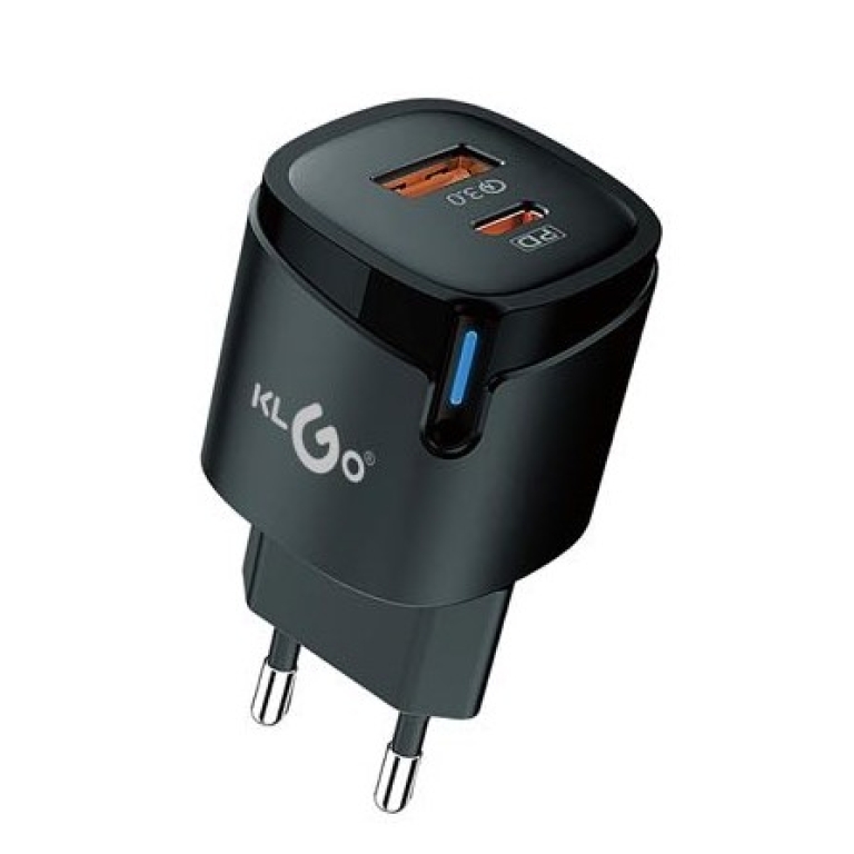 Φορτιστής Χωρίς Καλώδιο USB Και Type-C PD 30W Klgo PD-79