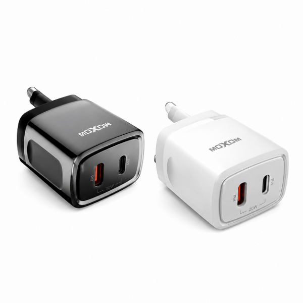 Φορτιστής PD 20W Με Διπλή Θύρα USB-A & USB-C Moxom MX-HC64
