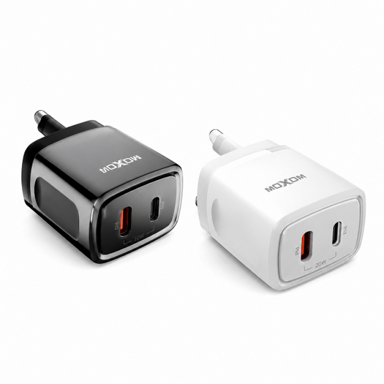 Φορτιστής PD 20W Με Διπλή Θύρα USB-A & USB-C Moxom MX-HC64