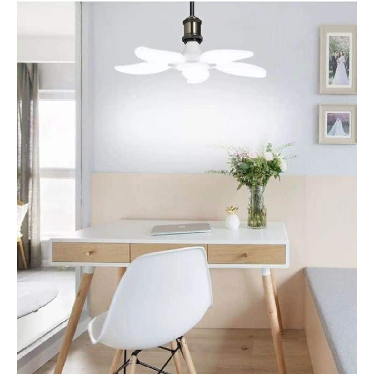 Φωτιστικό Πτυσσόμενο LED Οροφής 5 Πτερυγίων 80W σε Σχήμα Λουλουδιού - Image 3