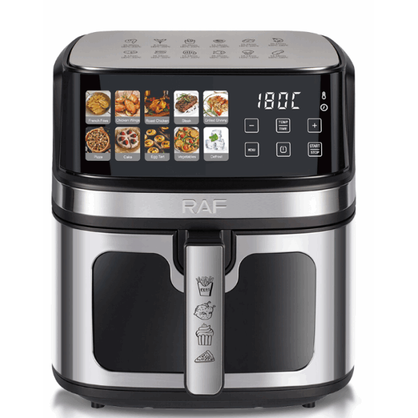 Φριτέζα Αέρος με Χωρητικότητα 8L Air fryer 1700W RAF R.5387 Μαύρο/Ασημί