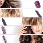 Hoco DAR41 5-in-1 Κεραμική Βούρτσα Μαλλιών με Θερμό Αέρα για Ίσιωμα και Μπούκλες 1000W