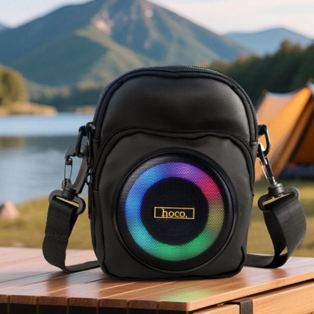 Hoco Τσάντα Ταξιδιού με Ενσωματωμένο Bluetooth Ηχείο 8W - Μαύρο