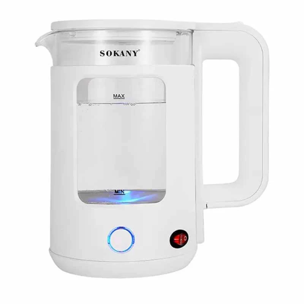Ηλεκτρικός Βραστήρας 2.2L 1500W Sokany SK-SH-1064 Λευκό