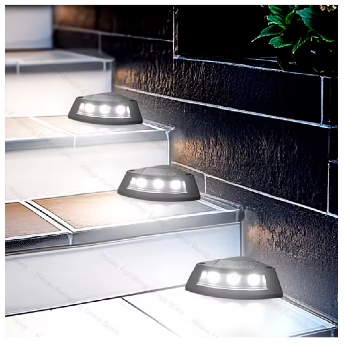 Ηλιακά Φωτιστικά Δαπέδου 4τμχ - Solar Light - Μαύρο - Image 2
