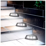 Ηλιακά Φωτιστικά Δαπέδου 4τμχ - Solar Light - Μαύρο - Image 2