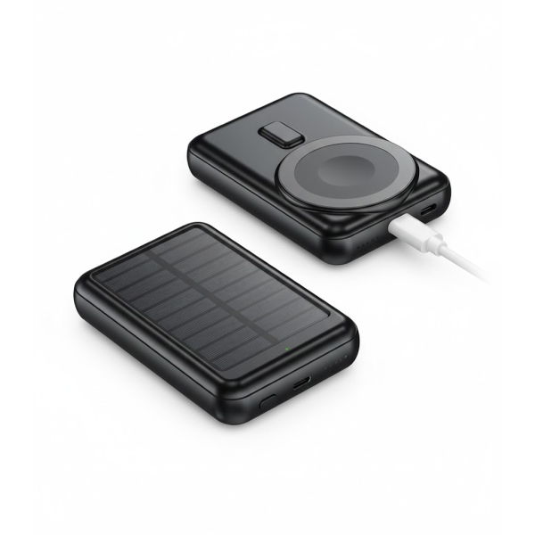 Ηλιακό Μαγνητικό Power Bank 10000mAh TR-982 Treqa Μαύρο