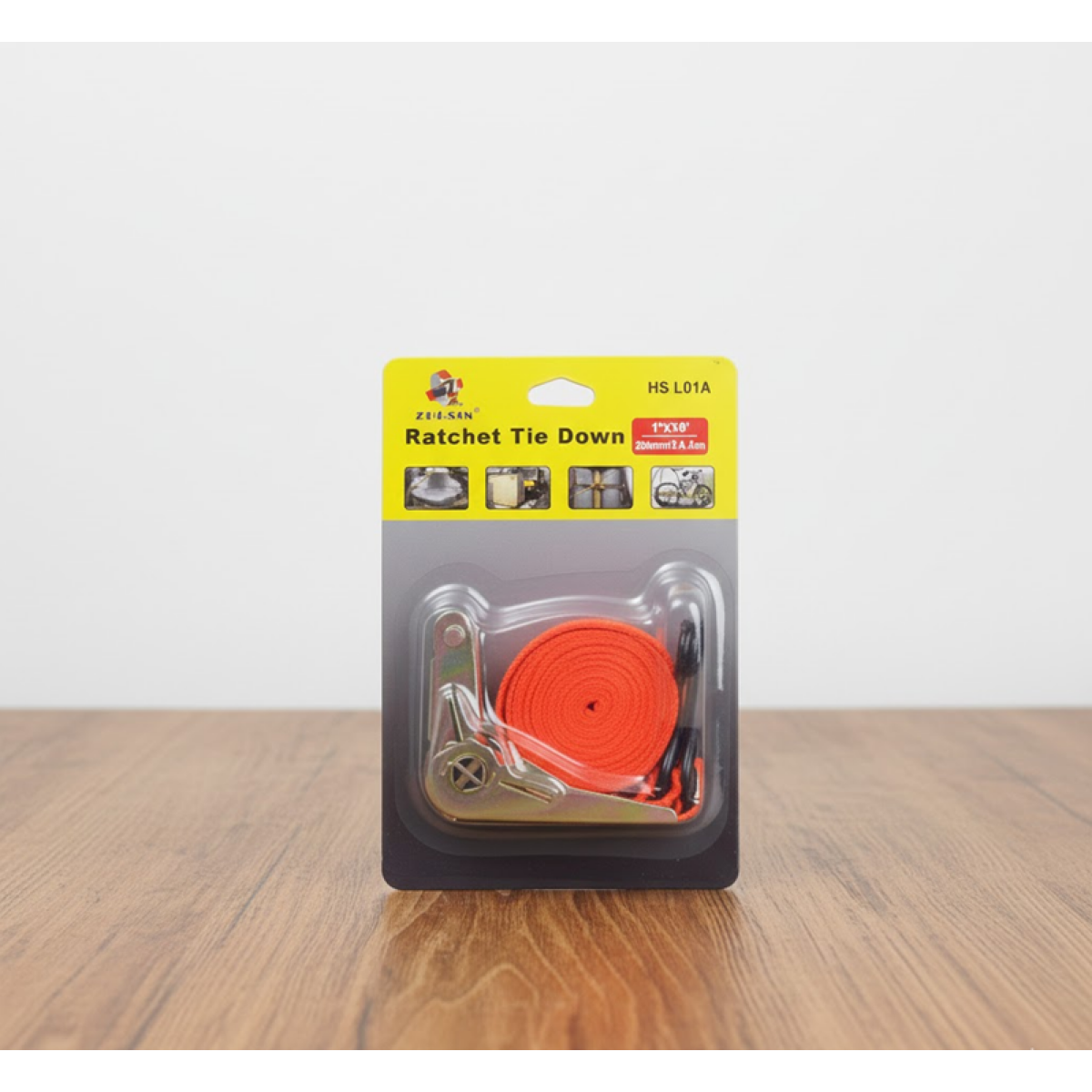 Ιμάντας Δεσίματος με Καστάνια - Ratchet Tie Down 1''x15'' 25mmx4.5m HS-L01A Πορτοκαλί - Image 2