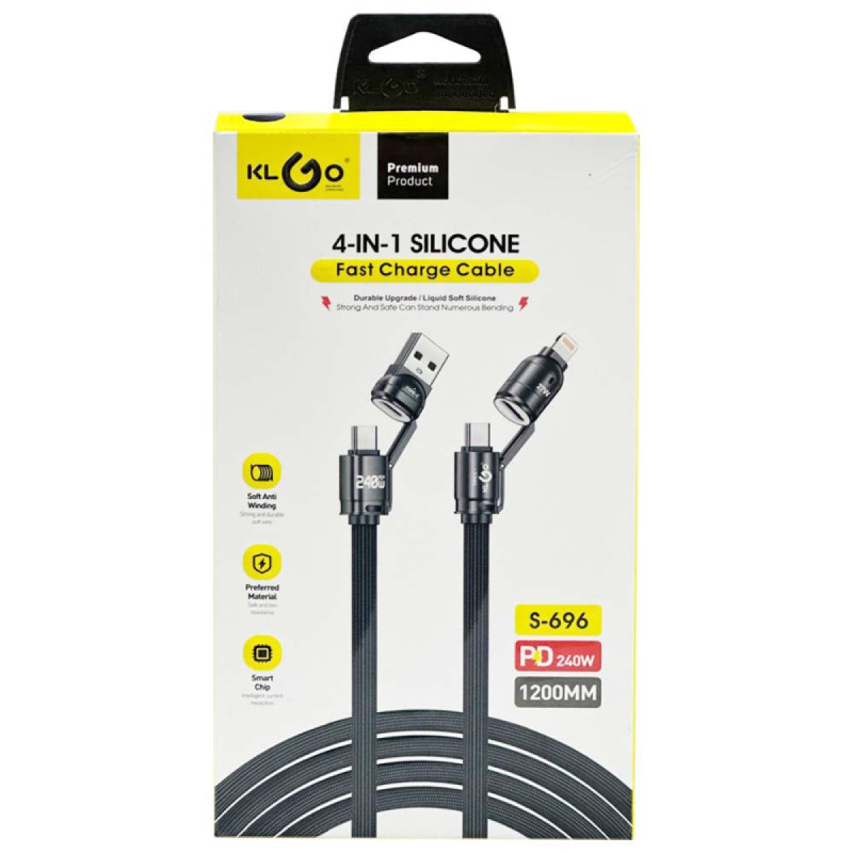 Καλώδιο Φόρτισης 4σε1 Fast Charging 240W KLGO S-696