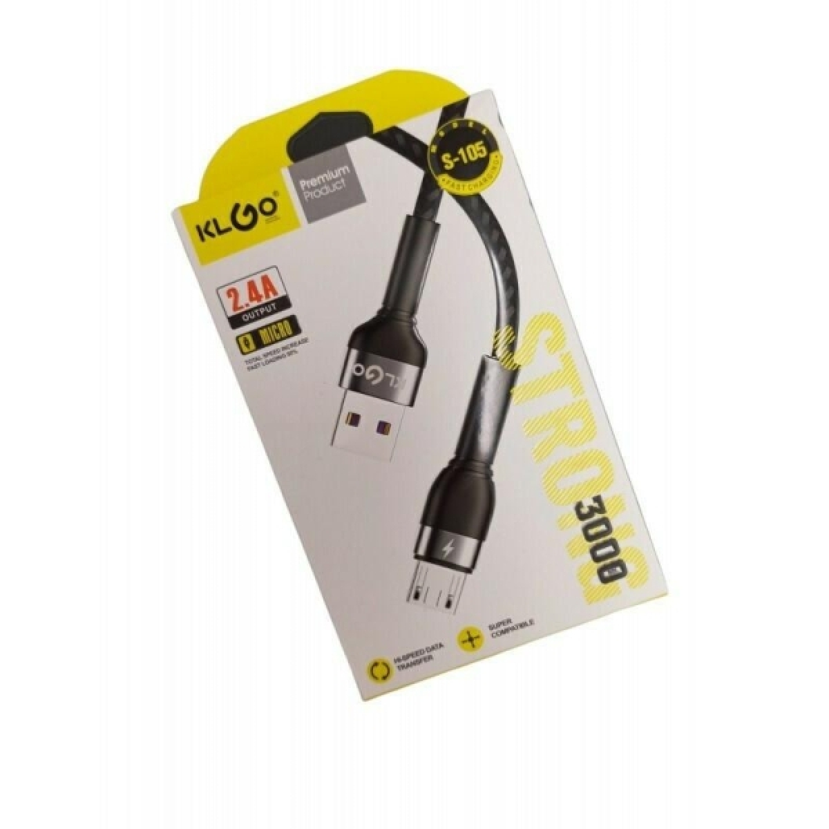 Καλώδιο Φόρτισης & Data USB-A σε Lightning 2.4A 3m Klgo S-106