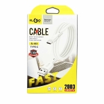 Καλώδιο Φόρτισης Και Δεδομένων USB-A Σε Type-C 2.4A 2m Λευκό KLGO S-183