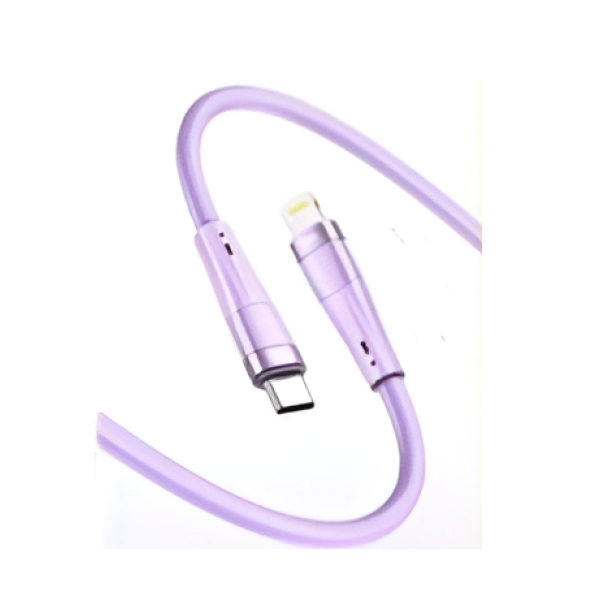Καλώδιο Φόρτισης Type-C Σε Lightning 27W Μωβ 1.2m KLGO S-133