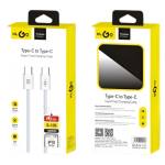 Καλώδιο Φόρτισης Type-C σε Type-C 60W 1m Λευκό KLGO S-135
