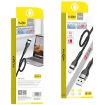 Καλώδιο Φόρτισης USB-A σε Lightning 1m 2.4A Μαύρο KLGO S-141