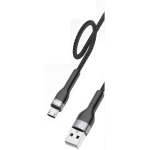 Καλώδιο Φόρτισης USB-A σε Micro USB 1m 2.4A Μαύρο KLGO S-142
