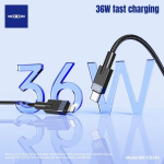 Καλώδιο Γρήγορης Φόρτισης & Δεδομένων 36W 2m Type-C Σε Lightning Moxom MX-CB340 - Image 2