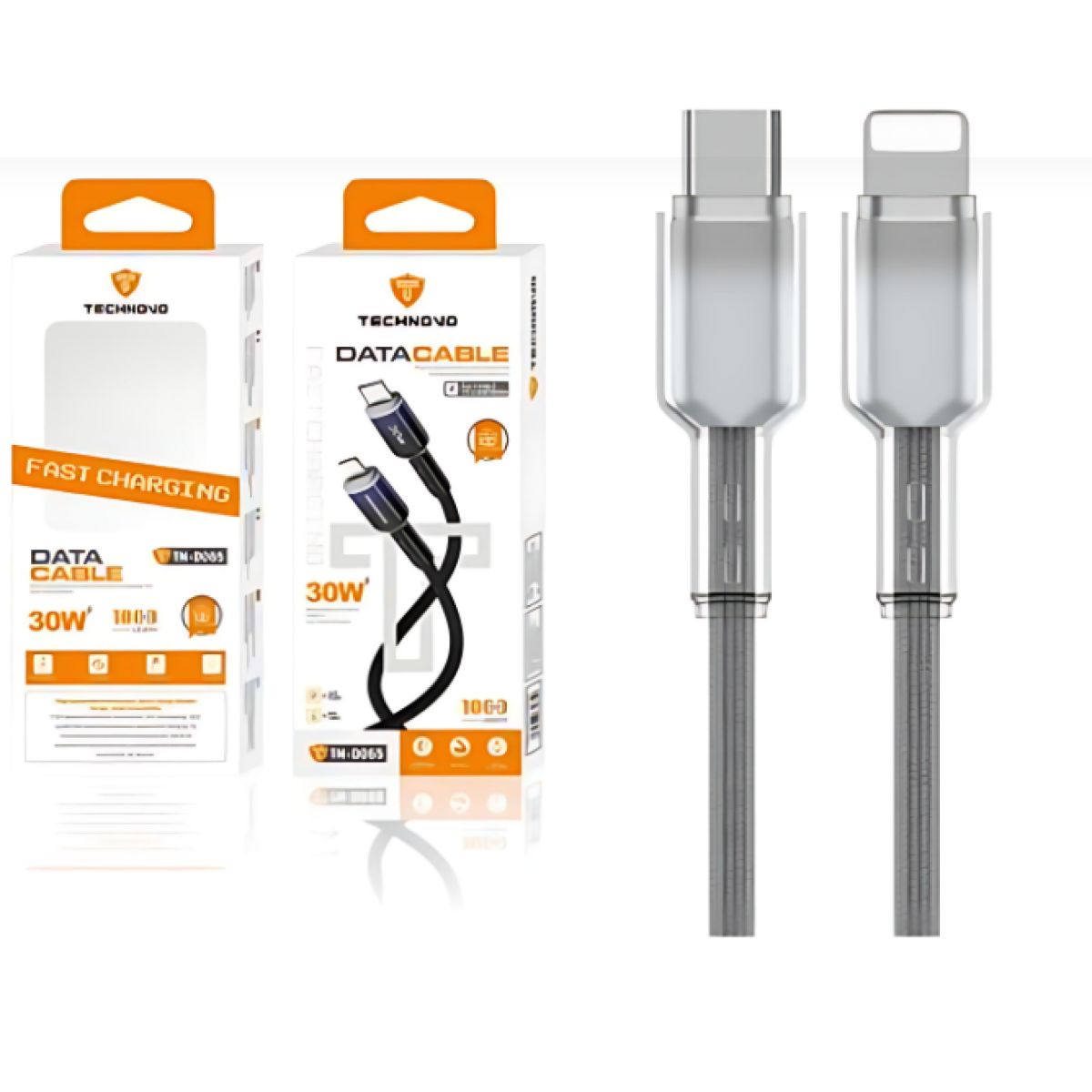 Καλώδιο Type-C to Lightning 1m 30W TN-D065 Γκρι - Image 2