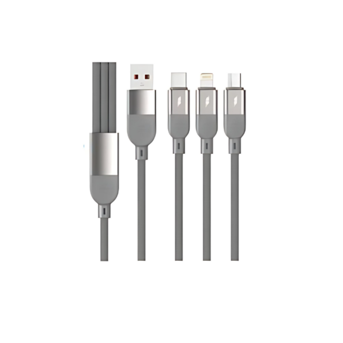 Καλώδιο USB σε Lightning/Type-C/Micro USB 100W 1.2m TN-D074 - Image 2
