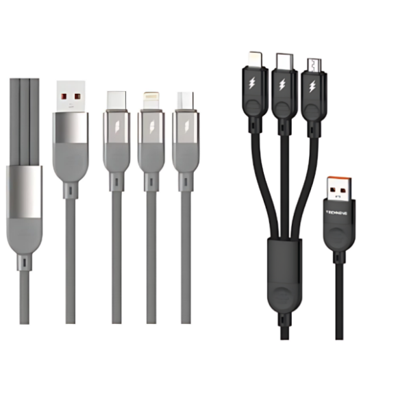 Καλώδιο USB σε Lightning/Type-C/Micro USB 100W 1.2m TN-D074