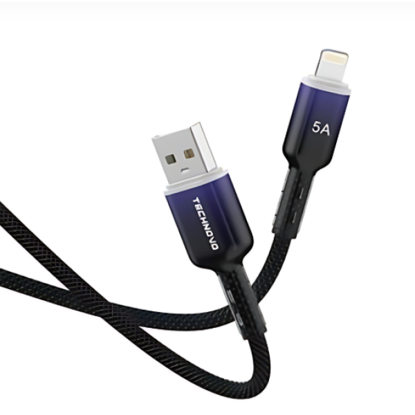 Καλώδιο USB to Lightning 1m 5A TN-D063 Μαύρο