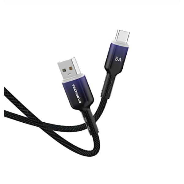 Καλώδιο USB to Type-C 1m 5A TN-D062 Μαύρο