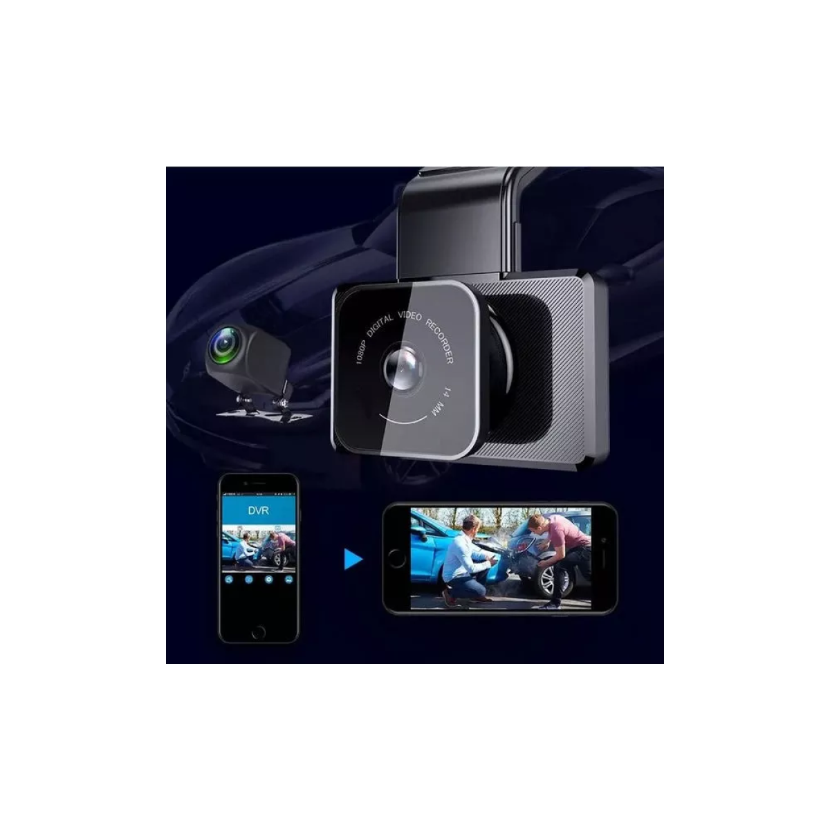 Κάμερα DVR για Ταμπλό Αυτοκινήτου με Ευρυγώνια Θέα 4K Full HD Andowl Q-CA105 Μαύρο - Image 3