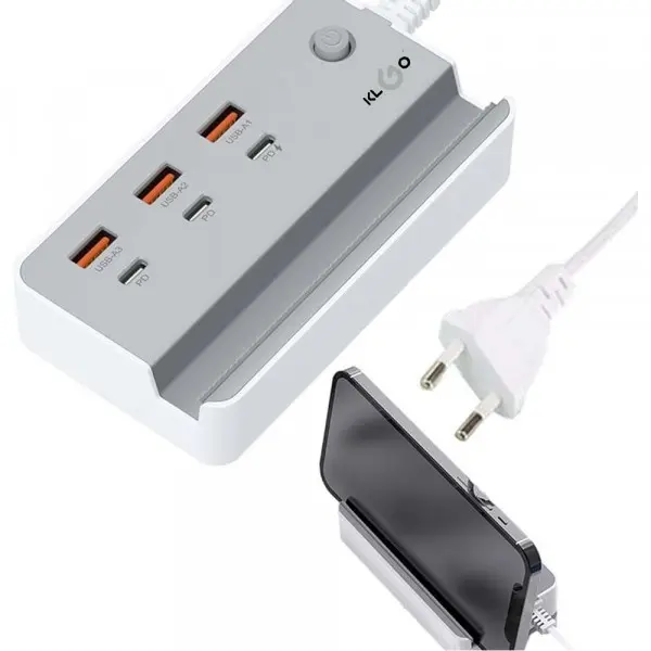 KLGO HB-100 Power Socket Multi-Port με βάση τηλεφώνου