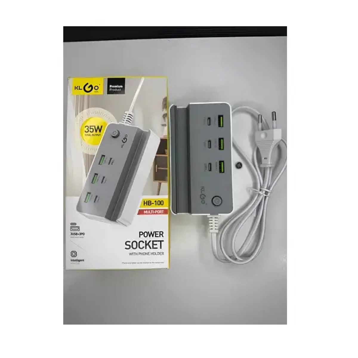 KLGO HB-100 Power Socket Multi-Port με βάση τηλεφώνου