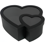 Κουτί Δώρου Πολυτελείας Μαύρο σε Σχήμα Καρδιάς 87700