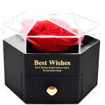 Κουτί Δώρου Πολυτελείας με Τεχνητό Τριαντάφυλλο & Θήκη Κοσμήματος 87683