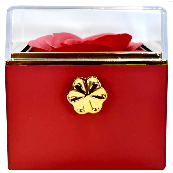 Κουτί Δώρου Πολυτελείας με Τεχνητό Τριαντάφυλλο & Θήκη Κοσμήματος 87687