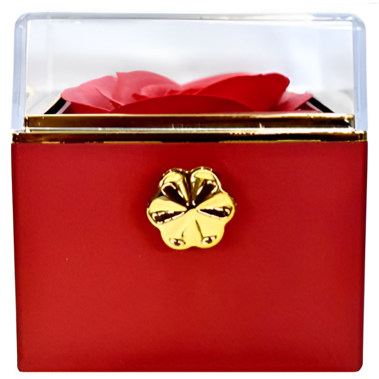 Κουτί Δώρου Πολυτελείας με Τεχνητό Τριαντάφυλλο & Θήκη Κοσμήματος 87687